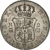 Reverse 2 Reales 1280 (1820) M GJ