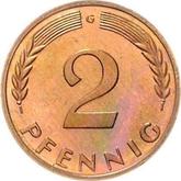 Obverse 2 Pfennig 1964 G