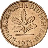Reverse 2 Pfennig 1971 J