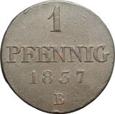 Reverse 1 Pfennig 1837 B