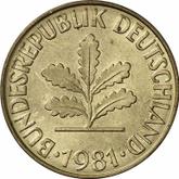 Reverse 10 Pfennig 1981 F