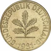 Reverse 10 Pfennig 1981 J