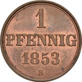 Reverse 1 Pfennig 1853 B