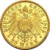 Reverse 20 Mark 1899 A Prussia