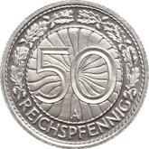 Reverse 50 Reichspfennig 1931 A