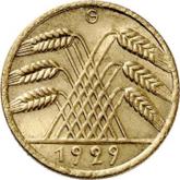 Reverse 10 Reichspfennig 1929 G
