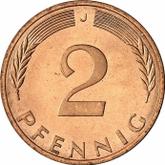 Obverse 2 Pfennig 1976 J