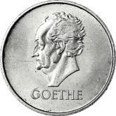 Reverse 3 Reichsmark 1932 D Goethe