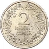Reverse 2 Reichsmark 1931 F