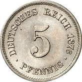 Obverse 5 Pfennig 1876 F