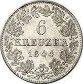Reverse 6 Kreuzer 1844