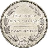 Reverse Thaler 1827 S Death of the King
