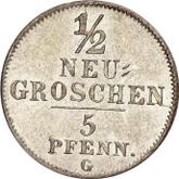 Reverse 1/2 Neu Groschen 1842 G