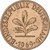 Reverse 2 Pfennig 1969 D