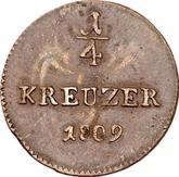 Reverse 1/4 Kreuzer 1809