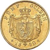 Reverse 5 Gulden 1840 C.V.  H.R.