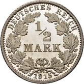 Obverse 1/2 Mark 1915 G