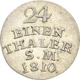 Reverse 1/24 Thaler 1810
