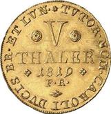 Reverse 5 Thaler 1819 FR