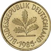 Reverse 5 Pfennig 1985 F