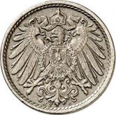 Reverse 5 Pfennig 1892 J