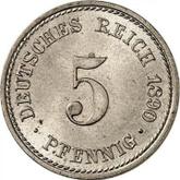 Obverse 5 Pfennig 1890 A