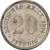 Obverse 20 Pfennig 1874 A