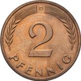 Obverse 2 Pfennig 1950 D