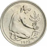 Reverse 50 Pfennig 1972 D