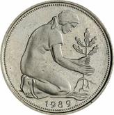 Reverse 50 Pfennig 1989 D