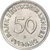 Obverse 50 Pfennig 1949 D Bank deutscher Länder