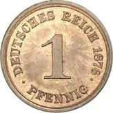 Obverse 1 Pfennig 1876 D