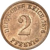 Obverse 2 Pfennig 1876 G