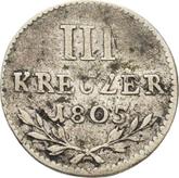 Reverse 3 Kreuzer 1805