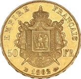 Reverse 50 Francs 1862 BB