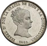 Obverse 20 Reales 1849 M CL