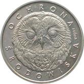 Reverse 200 Zlotych 1986 MW ET Pattern Owl