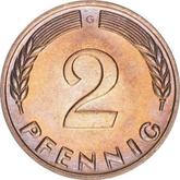 Obverse 2 Pfennig 1965 G