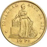 Obverse 10 Pesos 1872 So