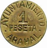 Obverse 1 Peseta no date (1936-1939) Arahal
