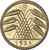 Reverse 5 Reichspfennig 1935 G