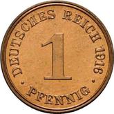Obverse 1 Pfennig 1916 J