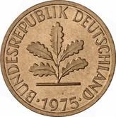 Reverse 1 Pfennig 1975 J