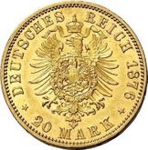 Reverse 20 Mark 1876 A Prussia