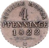 Reverse 4 Pfennig 1822 B