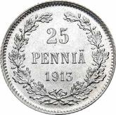 Reverse 25 Pennia 1913 S