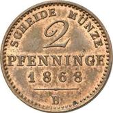 Reverse 2 Pfennig 1868 B