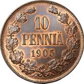 Reverse 10 Pennia 1905