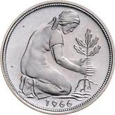 Reverse 50 Pfennig 1966 G