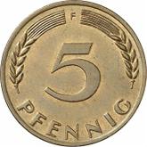 Obverse 5 Pfennig 1968 F